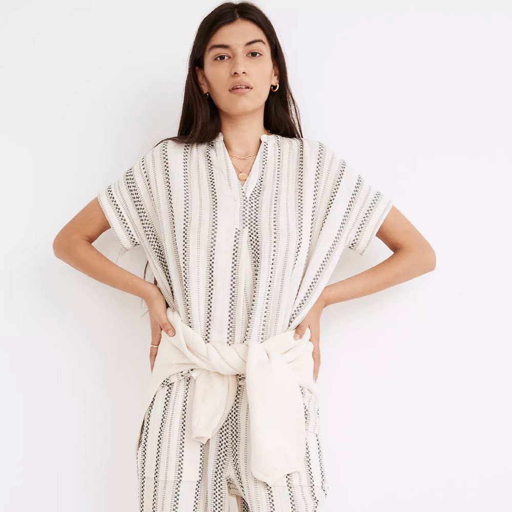 Madewell Lightspun Popover Shirt + Pull-On Balloon Pants